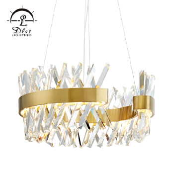 Large golden hotel lobby decorative european luxury led crystal chandelier 